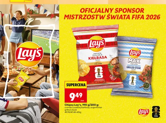 Chipsy Lay's o smaku polskiej kiełbasy promocja w Biedronka