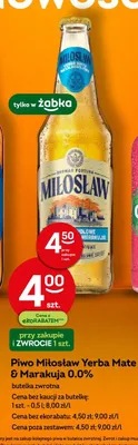 Piwo Miłosław Yerba Mate & Marakuja 0.0% butelka zwrotna promocja w Żabka