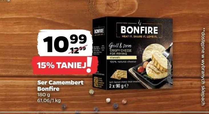 Ser Camembert Bonfire 2-pak 90 g promocja w Netto