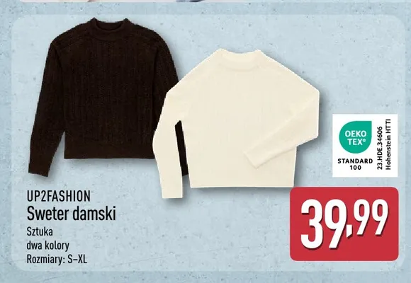 Sweter damski UP2FASHION promocja w Aldi