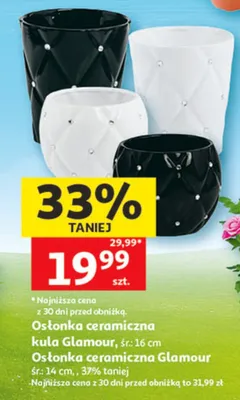 Osłonka ceramiczna kula Glamour śr.: 16cm promocja w Auchan