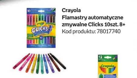 Flamastry automatyczne zmywalne Clicks Crayola promocja w Empik
