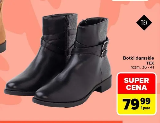 Botki damskie TEX promocja w Carrefour