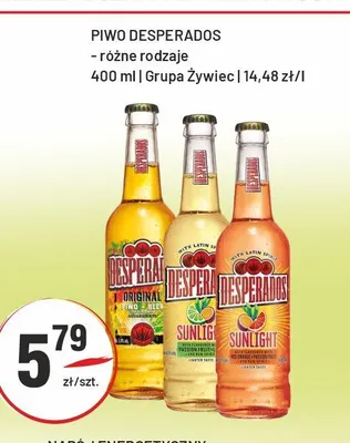 Piwo Desperados Original promocja w Sedal