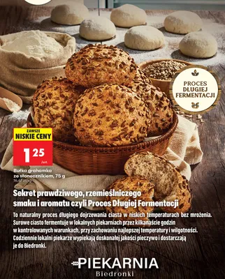 Bułka grahamka ze słonecznikiem promocja w Biedronka