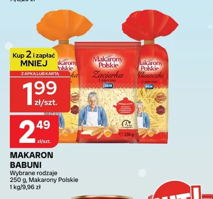 Makaron Babuni Zacierka 2-jajeczna Makarony Polskie promocja w Chorten