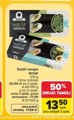 Sushi wraps Avocado Mowi promocja w Carrefour