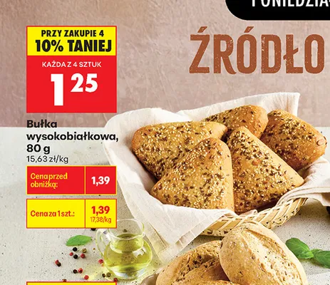 Bułka wysokobiałkowa promocja w Biedronka