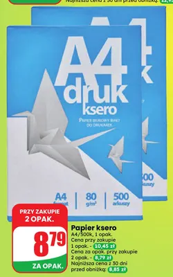 Papier ksero A4 promocja w Dino