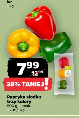 Papryka słodka trzy kolory promocja w Netto