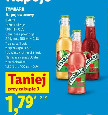 Napój owocowy jabłko-arbuz Tymbark promocja w Lidl