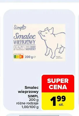 Smalec wieprzowy Simply promocja w Carrefour Market