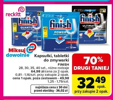 Kapsułki do zmywarki FINISH Quantum promocja w Carrefour