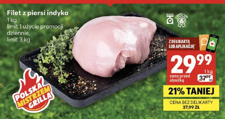 Filet z piersi indyka Z Naszej Lady promocja w Delikatesy Centrum