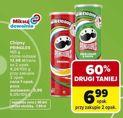 Chipsy Pringles Original promocja w Carrefour Market