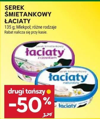 Serek śmietankowy Łaciaty różne rodzaje promocja w Stokrotka