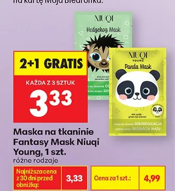 Maska na tkaninie Fantasy Mask Niuqi Young różne rodzaje promocja w Biedronka