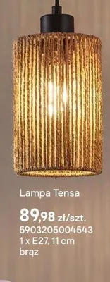 Lampa Tensa 1 x E27 11cm brąz promocja w Castorama
