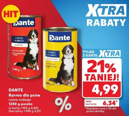 Karma dla psów różne rodzaje promocja w Kaufland