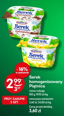 Serek homogenizowany stracciatella Piątnica promocja w Żabka