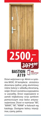 Drzwi wejściowe Bastion A119 Kr Center promocja w Dobre Dla Domu