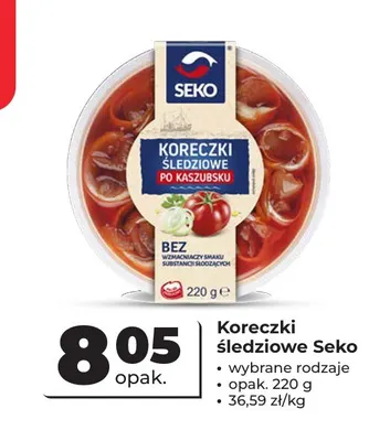 Koreczki śledziowe Seko promocja w Odido