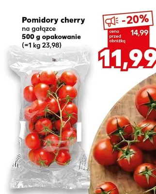 Pomidory cherry na gałązce promocja w Kaufland