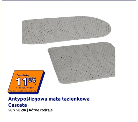 Antypoślizgowa mata łazienkowa Cascata promocja w Action