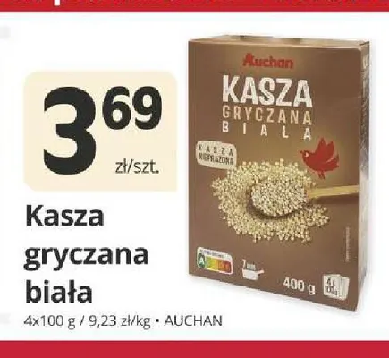 Kasza gryczana biała Auchan promocja w Marketvita