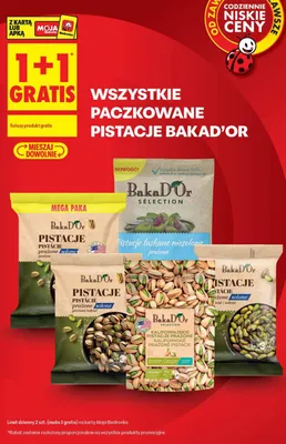 Pistacje paczkowane BakaD'Or promocja w Biedronka