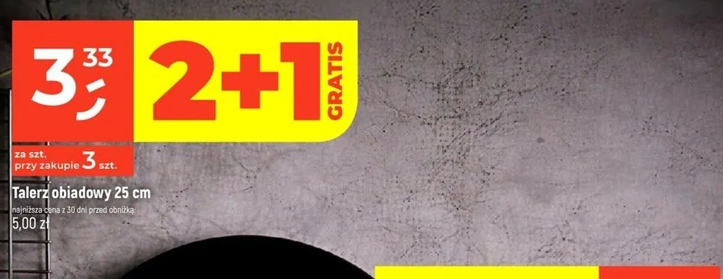 Talerz obiadowy 25 cm promocja w Dealz