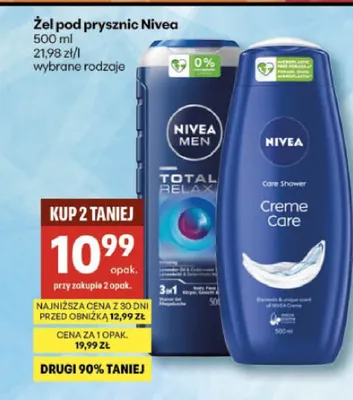 Żel pod prysznic Nivea promocja w Delikatesy Centrum