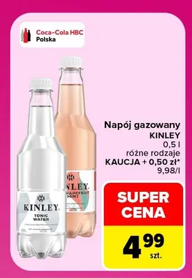 Napój gazowany Kinley promocja w Carrefour