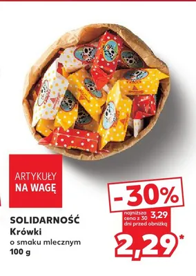 Krówki o smaku mlecznym Solidarność promocja w Kaufland