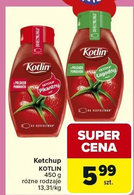Ketchup różne rodzaje promocja w Carrefour