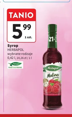 Syrop Herbapol Malina promocja w Intermarche