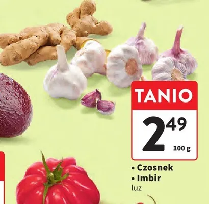 Czosnek młody polska promocja w Intermarche