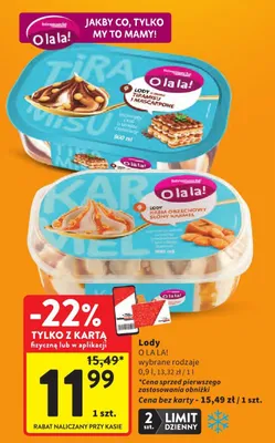 Lody wybrane rodzaje promocja w Intermarche