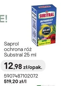 Środek grzybobójczy Saprol ochrona róż 25ml promocja w Castorama