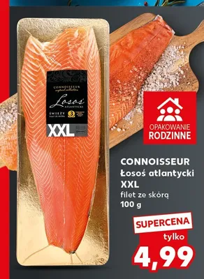 Łosoś atlantycki XXL filet ze skórą Connoisseur promocja w Kaufland
