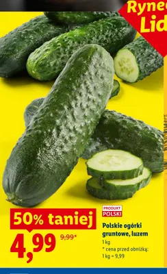 Ogórki gruntowe polskie promocja w Lidl