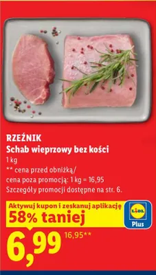 Schab wieprzowy bez kości promocja w Lidl