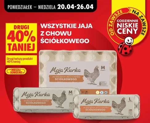 Jaja z chowu ściółkowego promocja w Biedronka