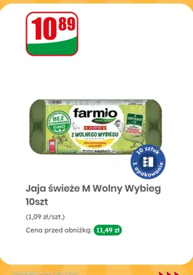 Jaja świeże M Wolny Wybieg 10 szt. promocja w Dino