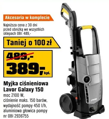 Myjka ciśnieniowa Lavor Galaxy 150 promocja w OBI