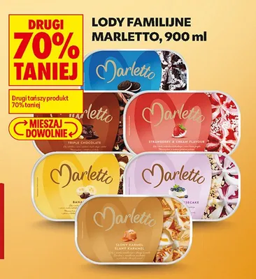Lody familijne Marletto Triple Chocolate promocja w Biedronka