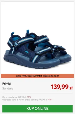 Sandały Primigi promocja w eobuwie.pl