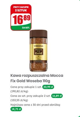 Kawa rozpuszczalna Mocca Fix Gold promocja w Dino