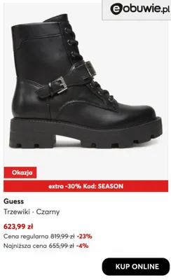 Trzewiki Guess promocja w eobuwie.pl