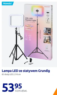 Lampa LED ze statywem Grundig promocja w Action